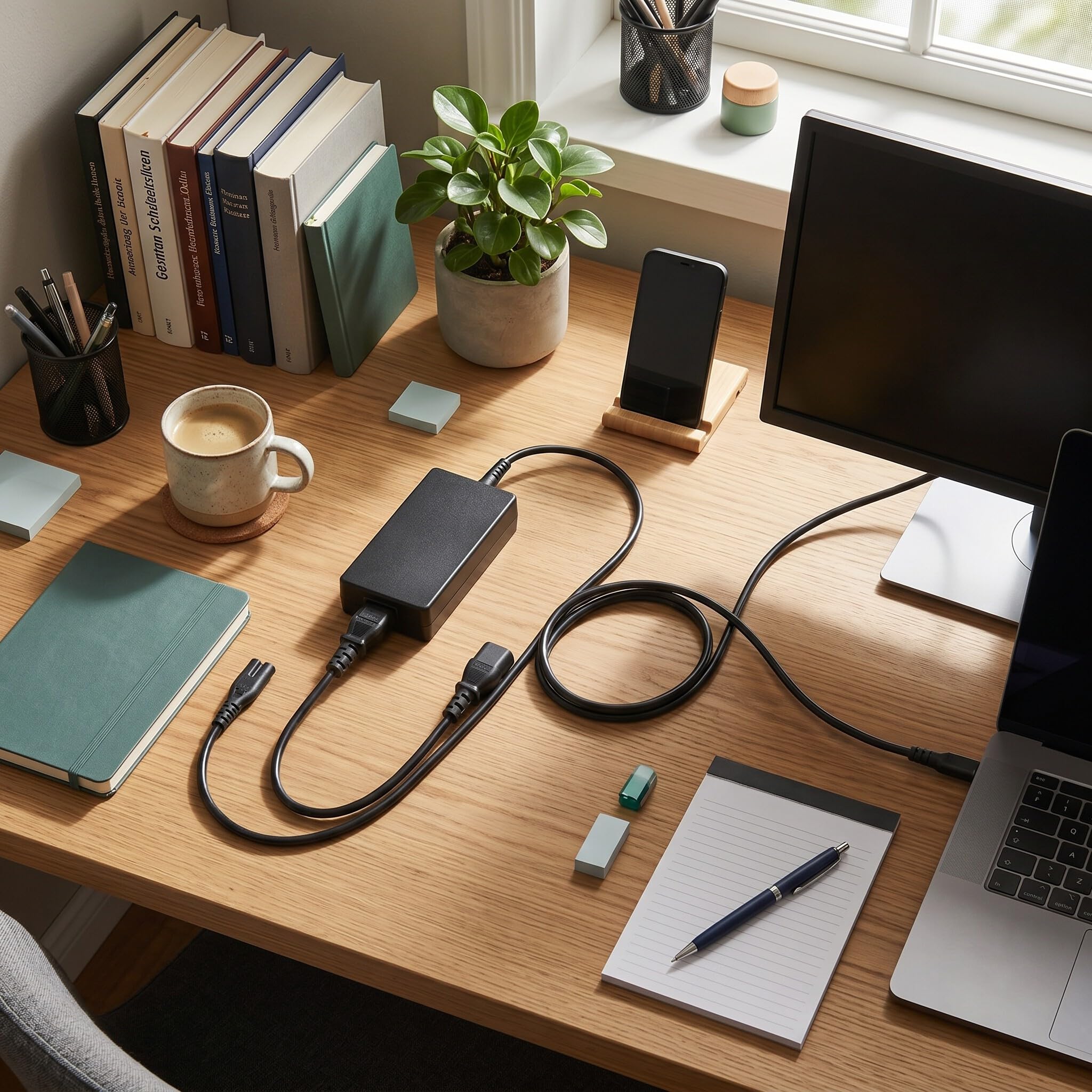 Ejoyous IEC320 C14 na C7, odporny na wysokie temperatury kabel zasilający PVC, wytrzymały, 10 A, 2500 W, do laptopów, monitorów, drukarek, aparatów fotograficznych
