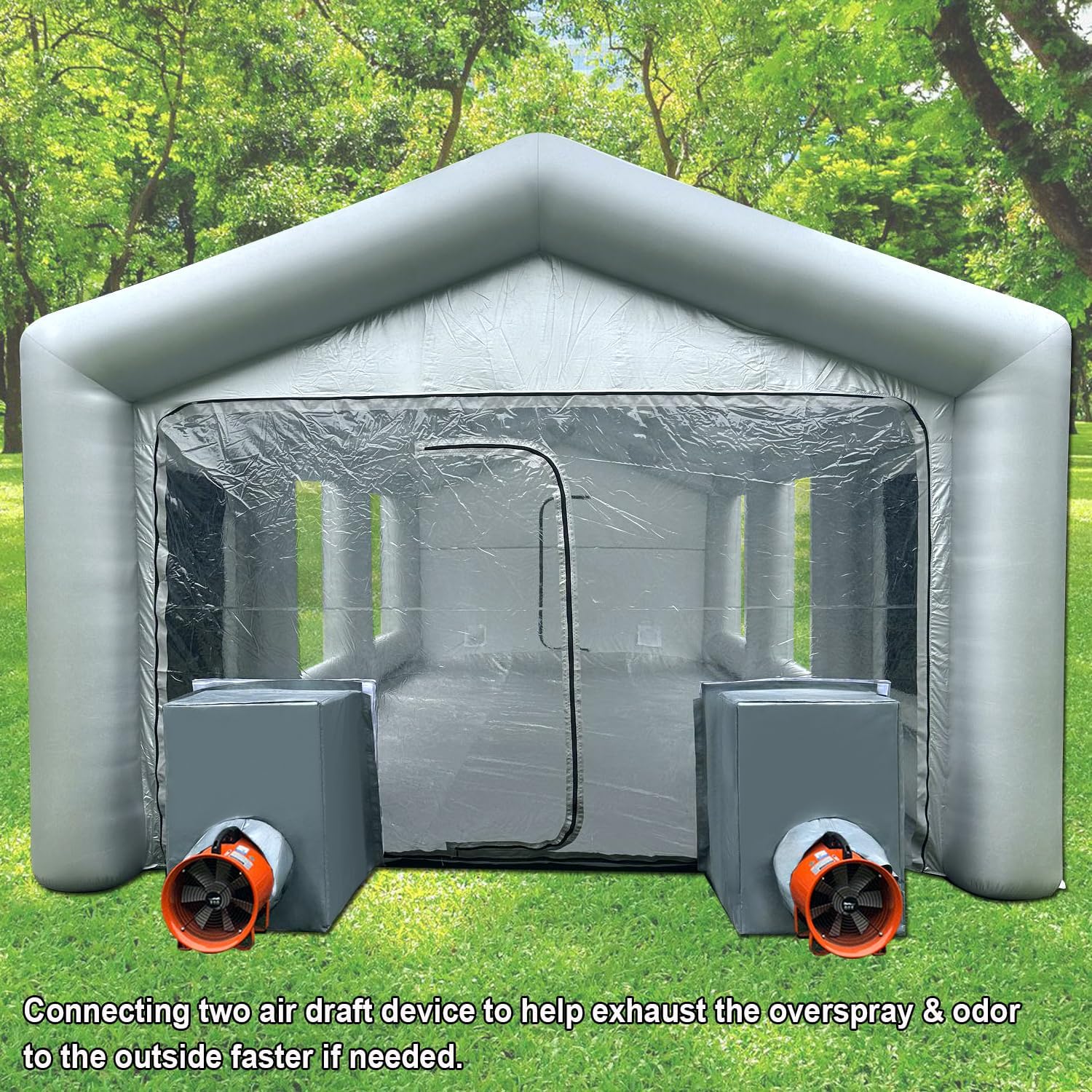 WZIIOT Air Draft Device Connector for Connecting The Booth and Exhaust Fan to Help Filter Out Overspray & Odor to The Outside (Not Include Exhaust Fan)