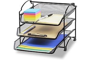 Simple Houseware Stackable 3 Tier Document Tray Organizer