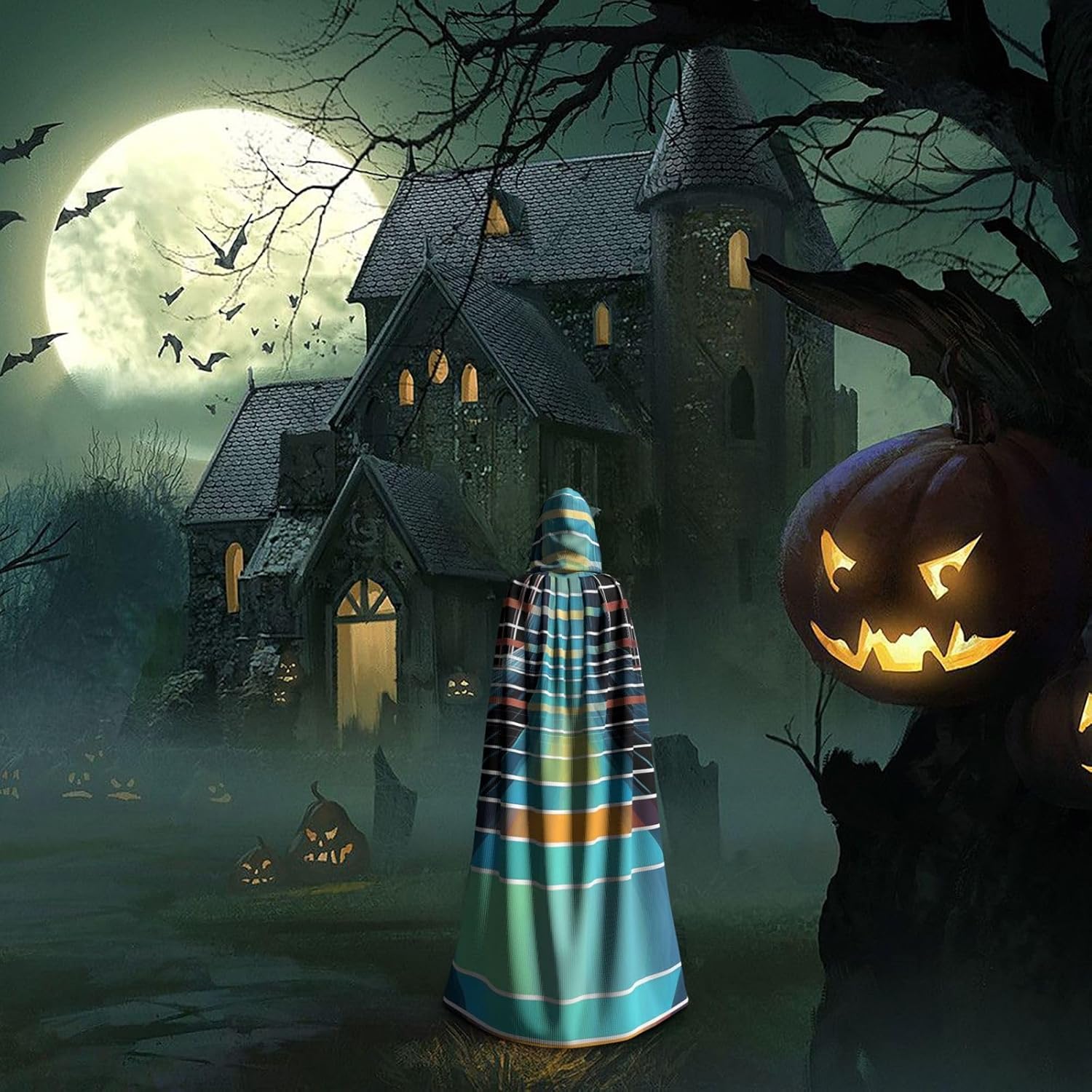 Quantum wave photoplethysmography Unique Darkness Poncho Shawl - Customizable Wearable Blanket for Women, Perfect Halloween Costume Accessory, Knight, Akatsuki, and More