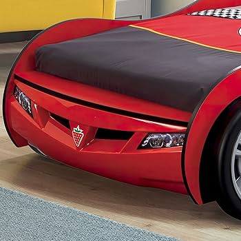 Amazon.com: Cilek Race Cup Car Children Bed Frame, Twin, Red