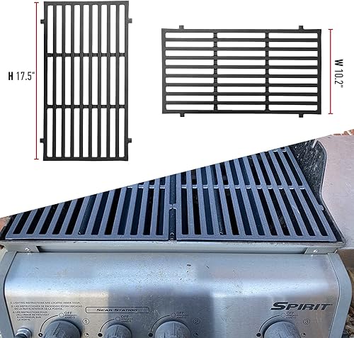 Miniatura 2 de Piezas de repuesto de rejillas de parrilla para Weber GS4 Spirit II 200 Series, Spirit II ES-210, ES-220 (control frontal montado), rejillas de