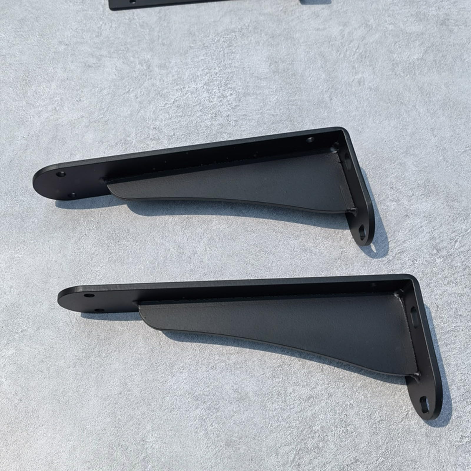 2 Piezas Soportes para Estantes de Pared,Escuadra para Estanterías Metalica,Soportes para Estanterías Flotante para Cocina Dormitorio Estudio,Con Tornillos (35cm,Negro)