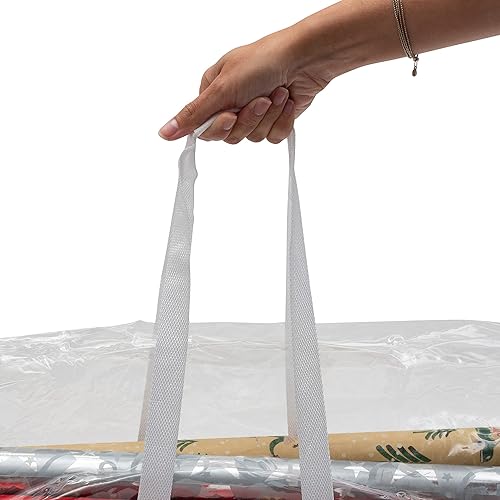 Miniatura 10 de Simplify Bolsa de almacenamiento transparente para papel de regalo  Capacidad para rollos de papel de regalo de 30 pulgadas de largo  Transparente