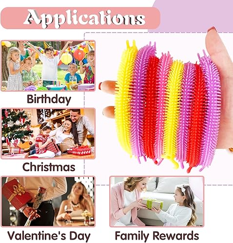 Miniatura 5 de 30 piezas de regalos del día de San Valentín para niños, juguetes de cuerda elástica de unicornio, juguetes sensoriales para el día de San Valentín