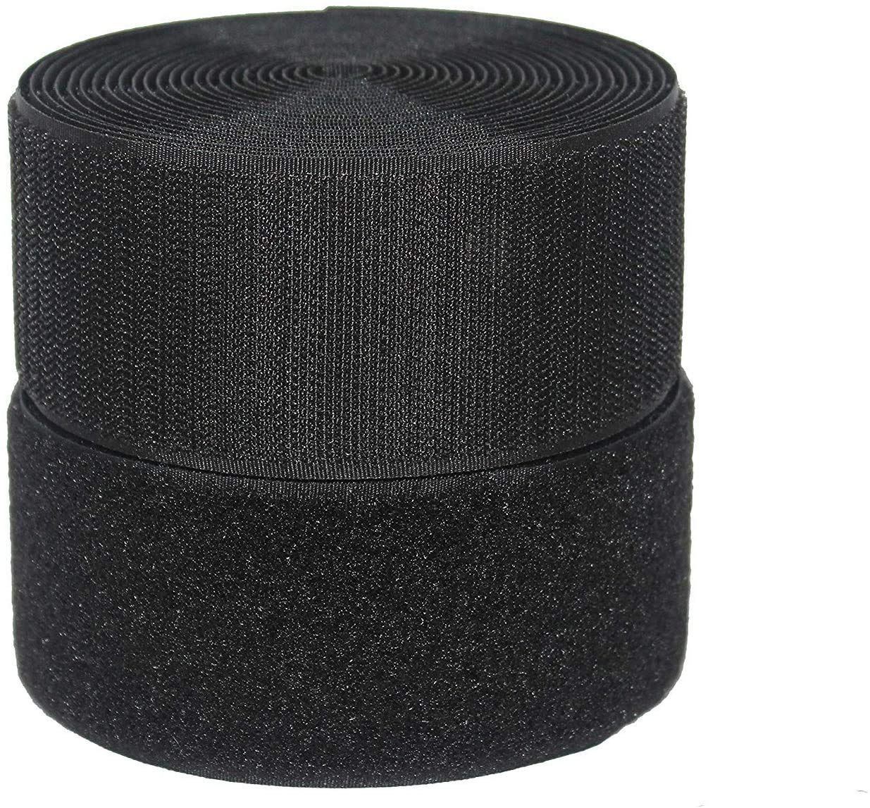 Ruban Adhésif Velcro Crochet Et Boucle Noir - 2 Pouces X 5 Mètres - À Coudre