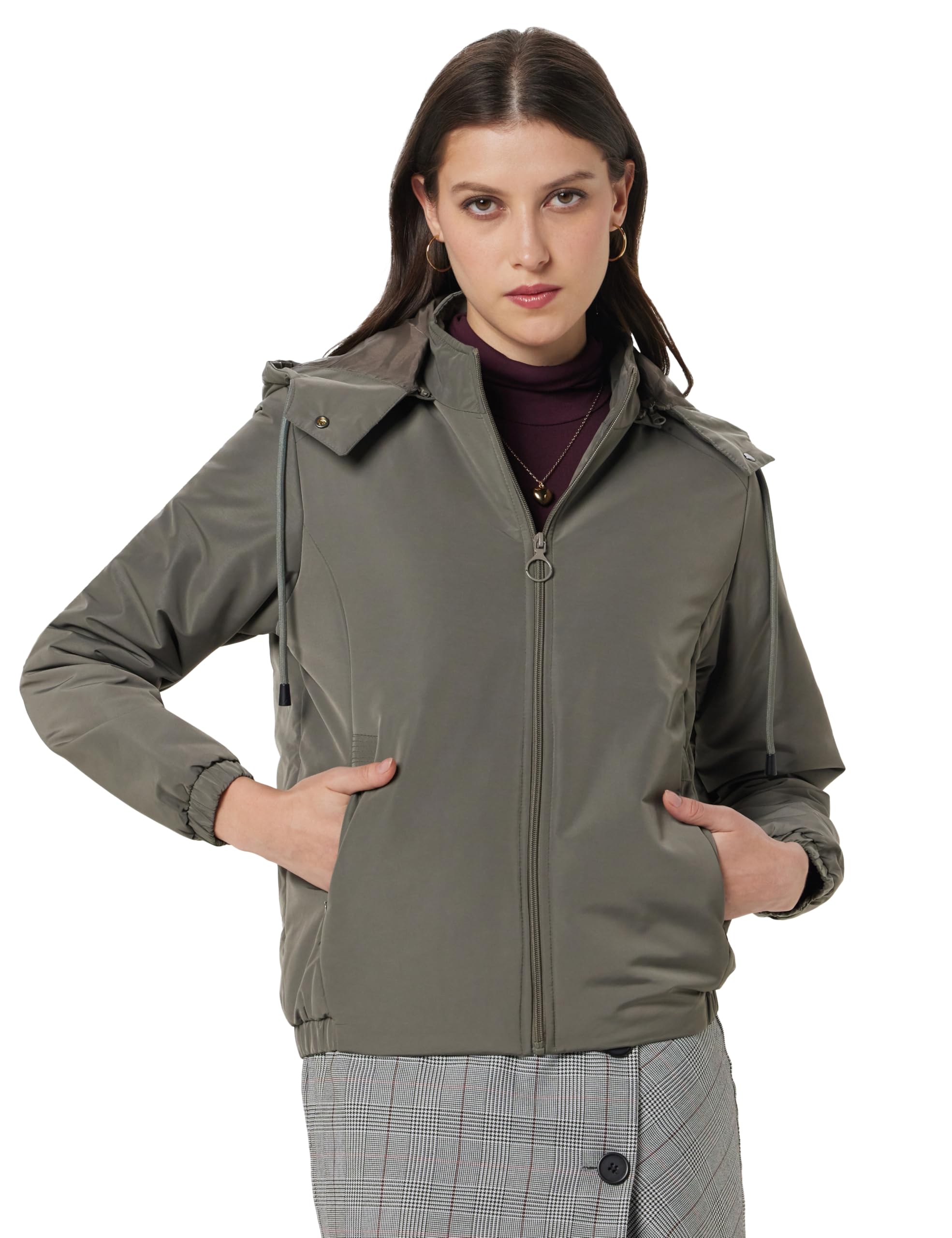 qube by fort collins Women's Polyester Standard Length Parka Coat-picture-22
