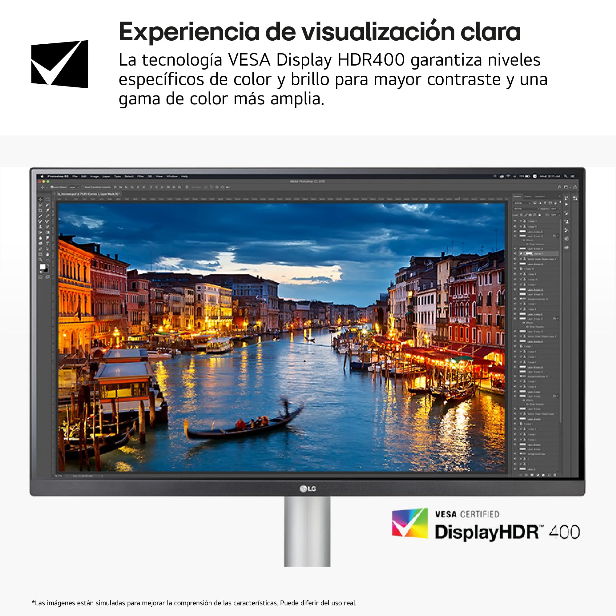LG Monitor Ultrafine 27UP850K-W - 27'', UHD(3840 x 2160), IPS, Blanco | altura ajustable, HDR10, -, DCI-P3 95%, UHD 4K (3840 x 2160), HDMI 2,0, altavoces 5W x2