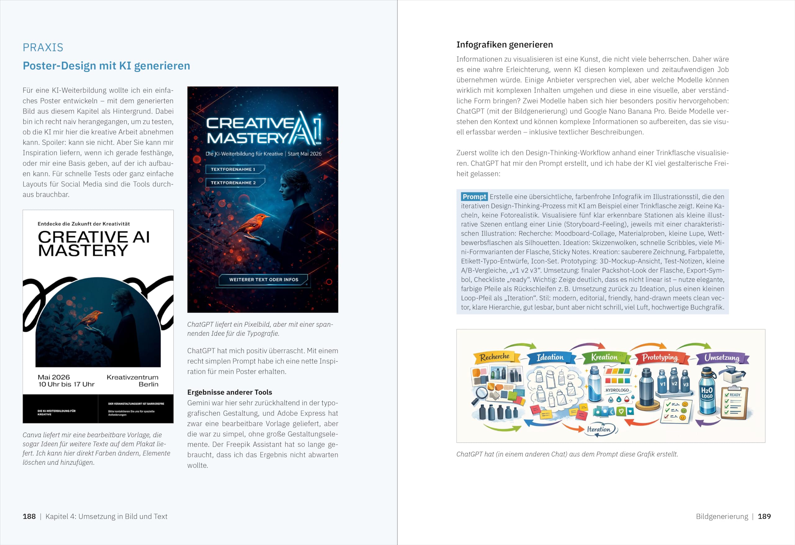 Ideenfindung mit KI: Konzeption, kreative Umsetzung, Präsentation. KI-powered Creativity: die neue Art des kreativen Schaffens