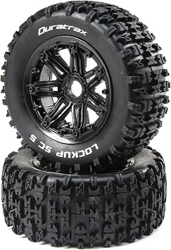 Duratrax Lockup 1/5 SC Sport Mounted Black Tires 24mm 2 DTXC5032