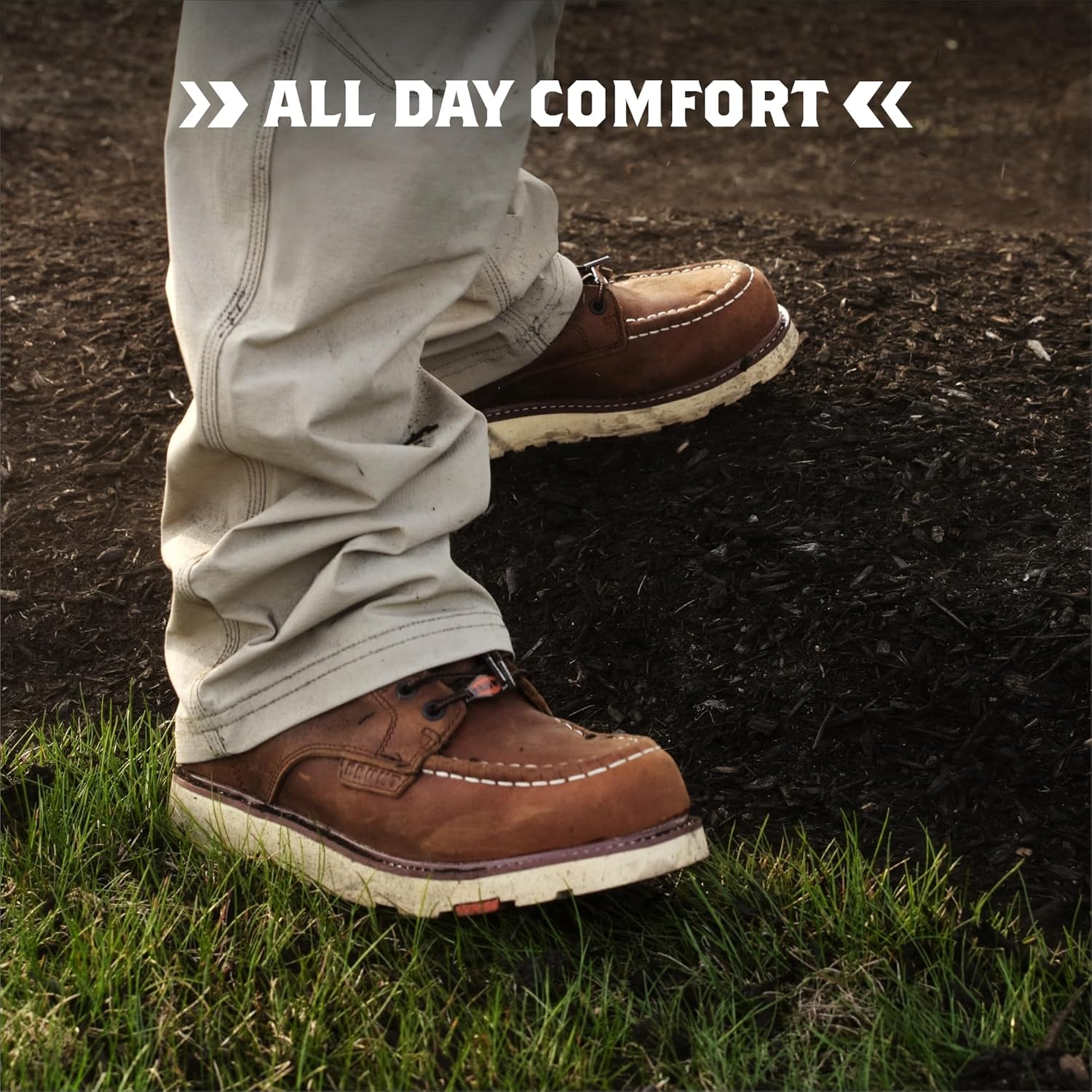 BRUNT Marin Unlined (Comp Toe) - Brown - 6" Lightweight Safety Toe Wedge Work Boot - EH Rated - Slip + Oil Resistant - Adjustable Width System - Image 4