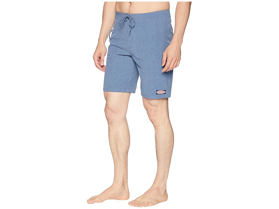 

Vineyard Vines Heather Stretch Boardshorts (Moonshine) Men's Swimwear, Gray