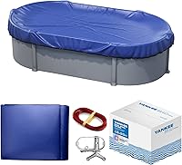 Vista 9 de Yankee - Cubierta para piscina ovalada 15 x 30 pies Cubierta ovalada de invierno para piscinas sobre el suelo Extra gruesa y duradera