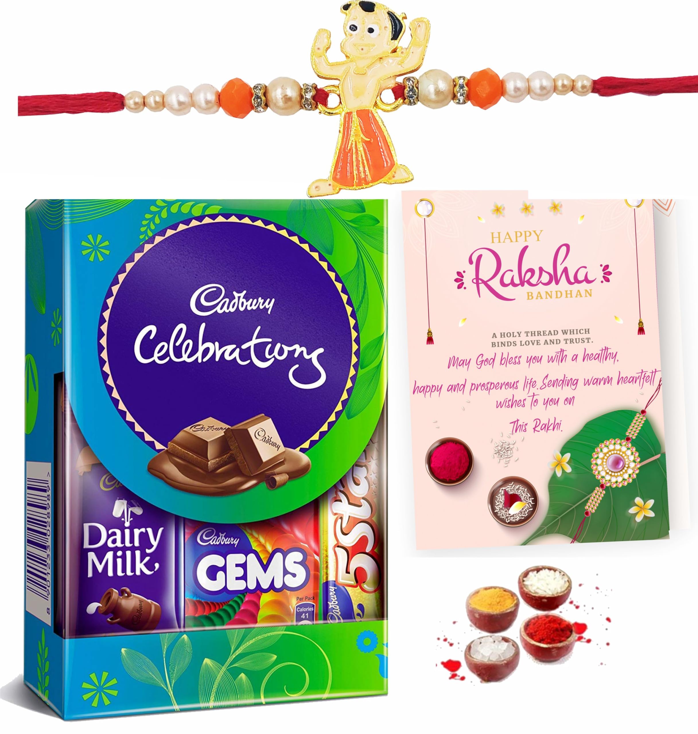Rakhi for Kids Boy, Kids Girl with Chocolate Box-Premium Chota Bheem Metal Rakhi with Celebration Chocolate Box for Children-image-19