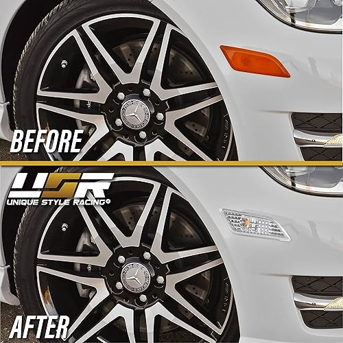 Miniatura 2 de USR DEPO 12-14 W204 - Juego de montaje de luces laterales de parachoques transparentes (izquierda + derecha) compatible con Mercedes Benz W204