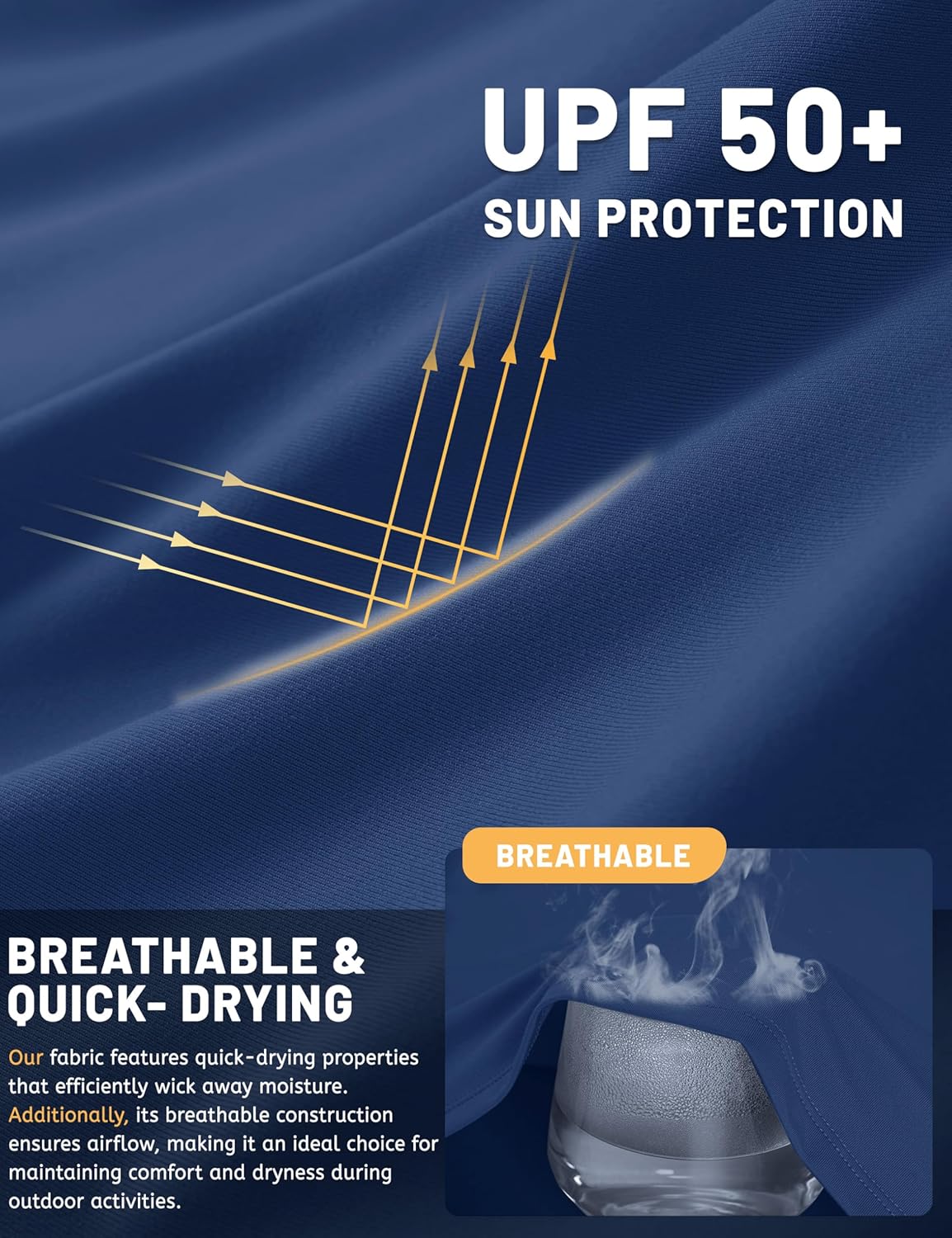 TACVASEN Men's Rash Guard Sun Hoodie Long Sleeve UPF 50+ Sun Protection SPF Quick Dry Hiking Swim Fishing Shirt - Image 6