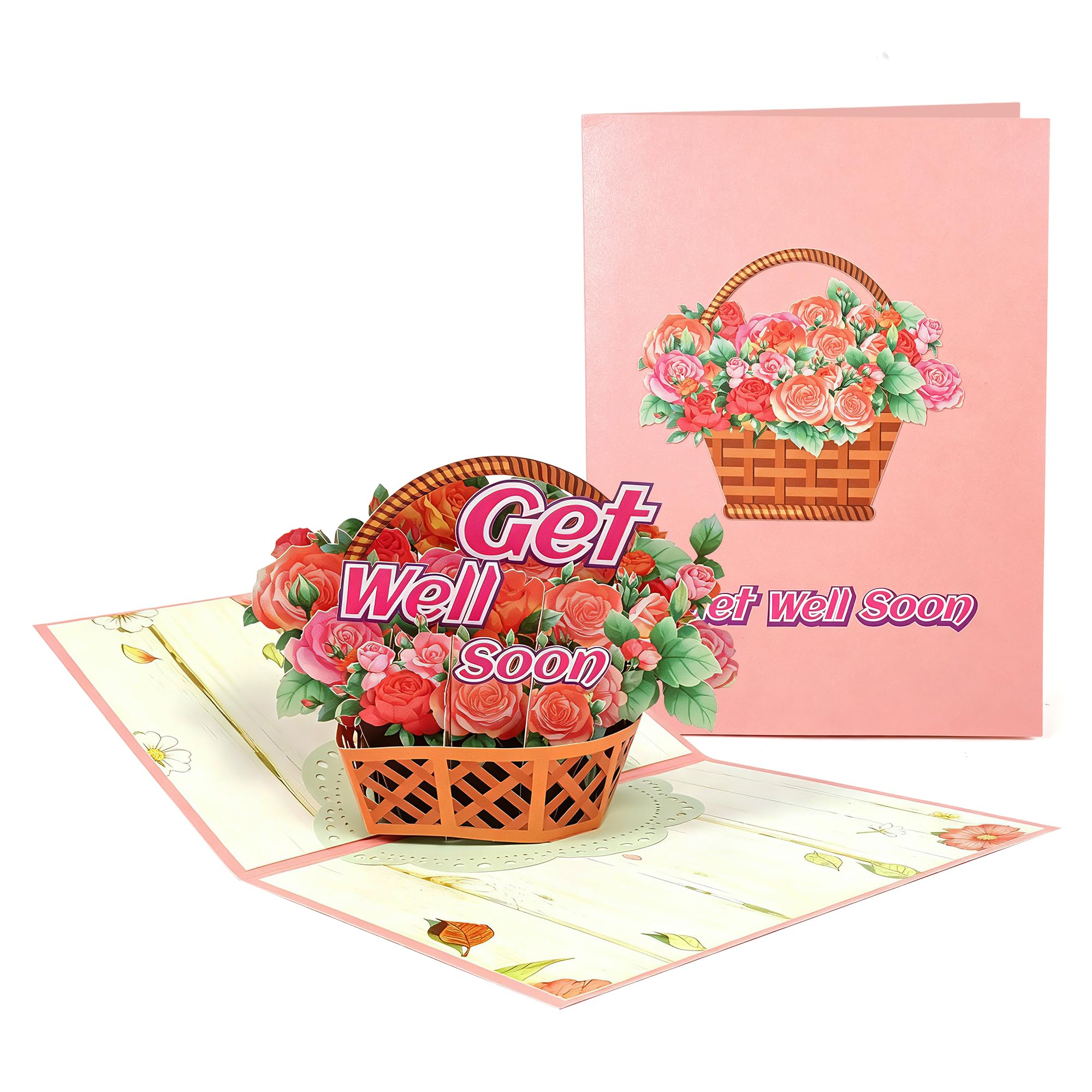 iBestgol Get Well Soon Card,3D Pop Up Recovery Greeting Card