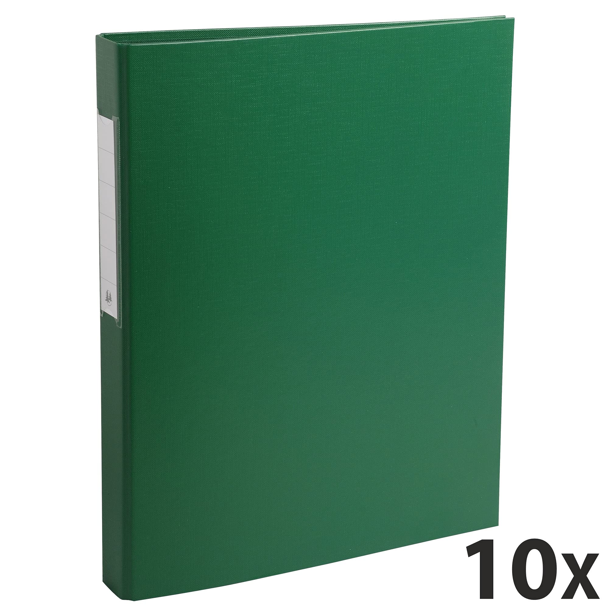 10 Raccoglitori Exacompta Verde - Foderati Polipropilene, Anelli 25mm, Per Fogli A4 | Made France