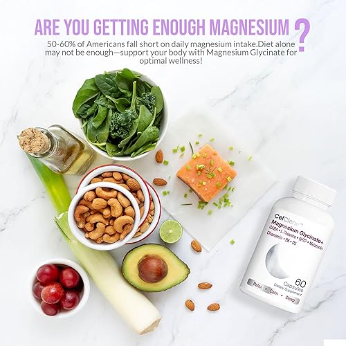 Miniatura 5 de El glicinato de magnesio+ apoya el alivio del estrés, el sueño, la salud del corazón, los nervios, los músculos y el metabolismo con glicinato de