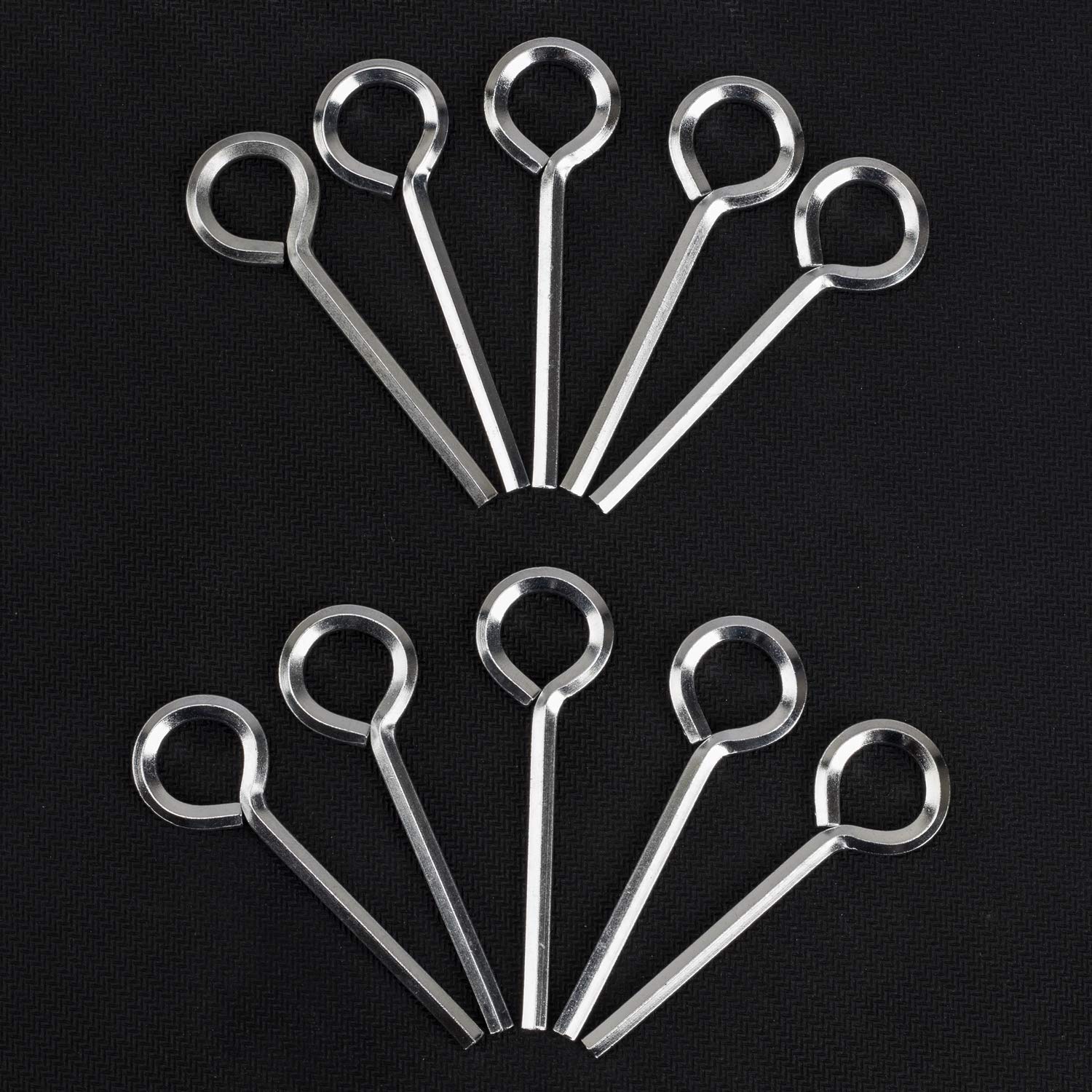 Juego de 10 llaves hexagonales estándar de 1/8 pulgadas con trabilla completa, llave Allen para puerta de barra de empuje y dispositivos de salida de pánico