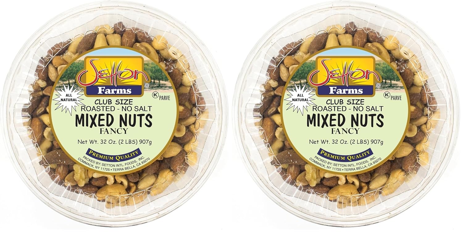 Fancy Deluxe Mixed Nuts Roasted Unsalted | Non-GMO | Premium Quality | Bulk Value Size 32 Oz. (2 Lb.) (Pack of 2)