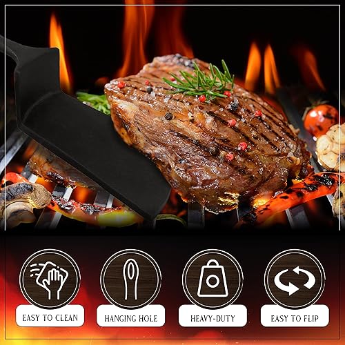 Miniatura 4 de USABEST - Espátula de hierro fundido prémium para hamburguesas, prensa trituradora, regalo único para cocinar y asar hamburguesas