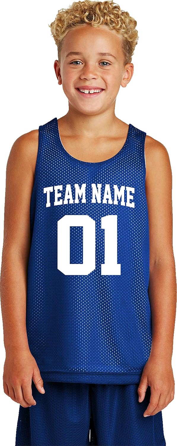 Custom Basketball Jersey | Youth Sizes | Add Your Team, Name, & Number| Unisex Royal