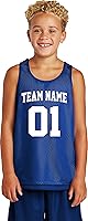 Vista 13 de Custom Basketball Jersey Youth Sizes Add Your Team, Name, & Number Unisex