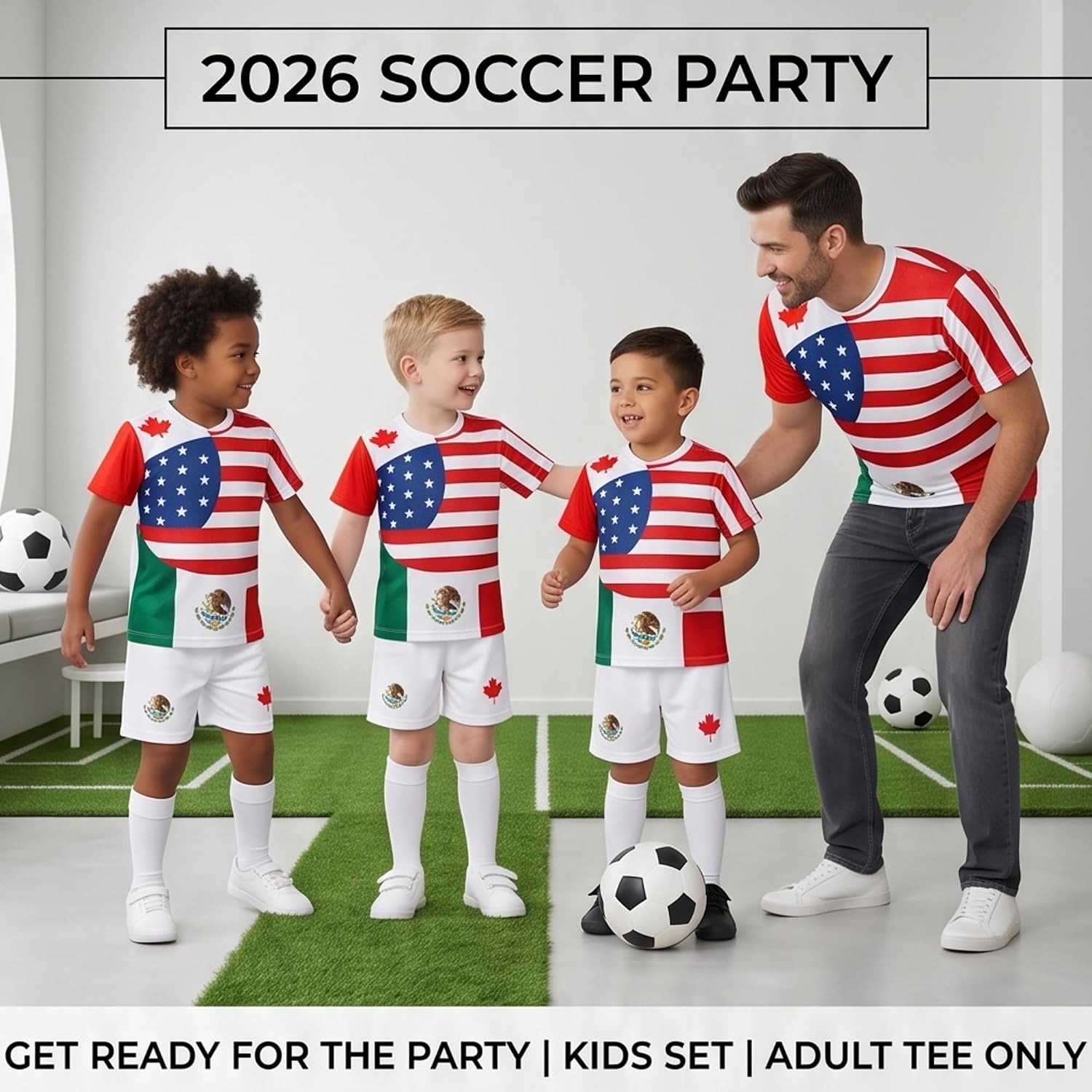 Unisex Adult Soccer Jersey USA Mexico Canada Inspired 2026 Game Day Men’s Football Shirt Women