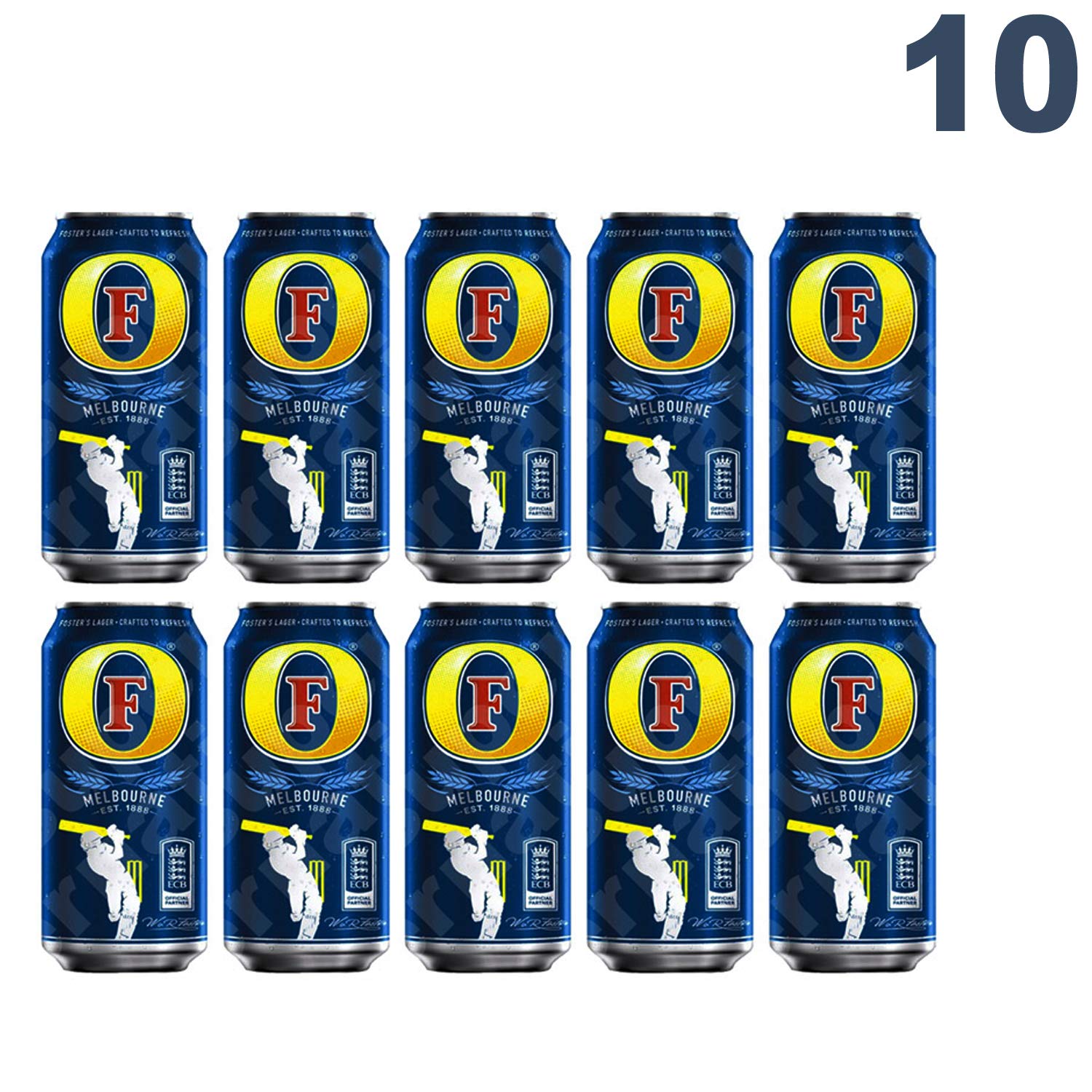 Foster's Lager Beer Alc 4.0% Vol. 10x 440ml (4400ml) - Foster's Australien Famous Bier