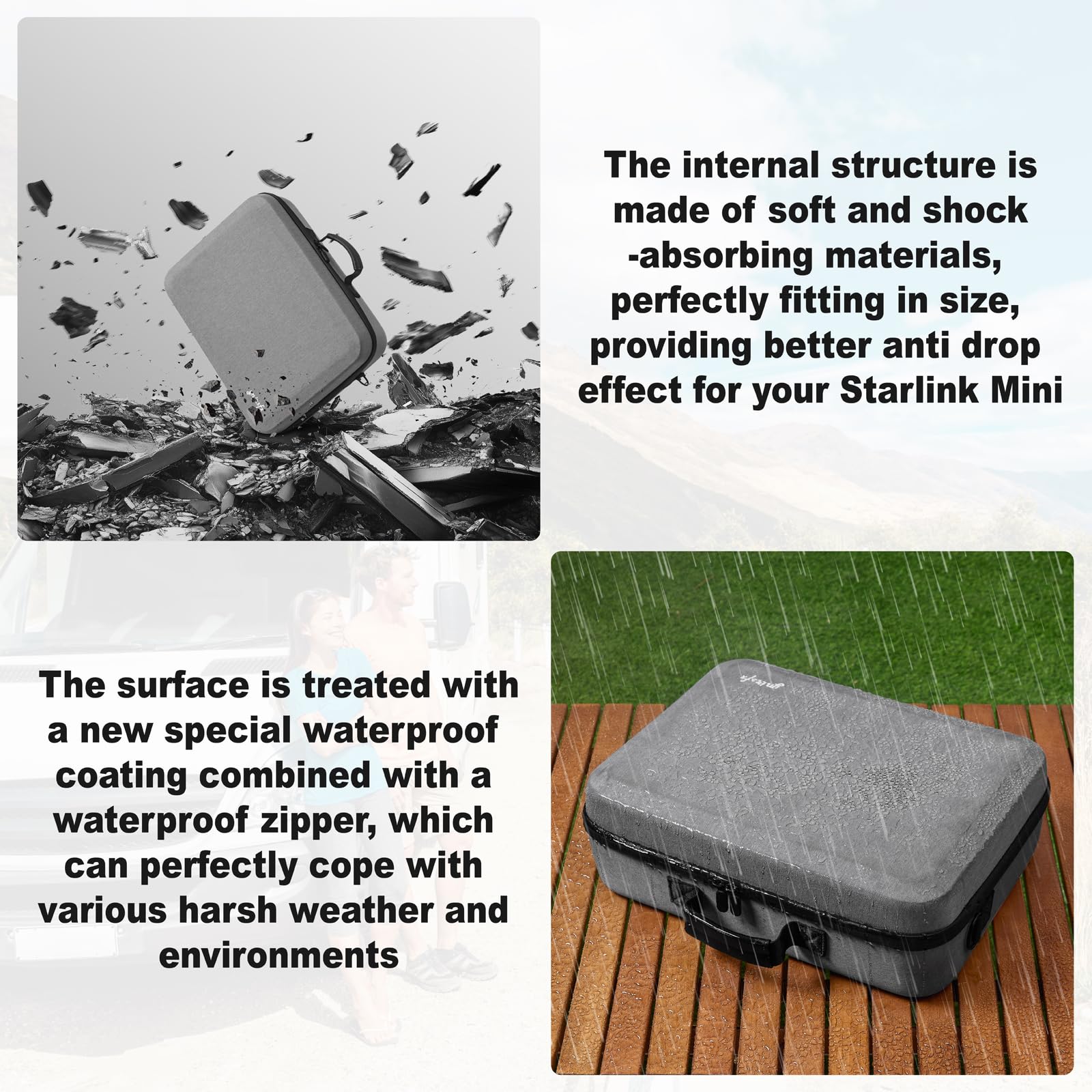 Protective Carrying Case For Starlink Starlink Mini Travel Case – Protective Carry Case For Dish, Kickstand, Adapters & Cables Hard Case For Starlink Mini Dish And Accessories