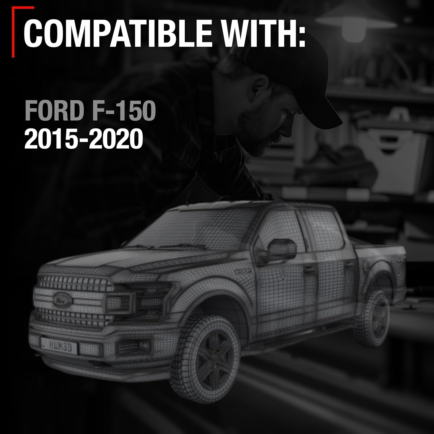 T1A Car Parking Sensors, 4 Pieces - Compatible with 2015-2020 Ford F-150 Super Duty - Front or Rear Bumper Parking Aid Sensor, Backup Reverse Parking Assist Kit - OEM FL3-Z15K859-AAPTM, HC3Z15K859A