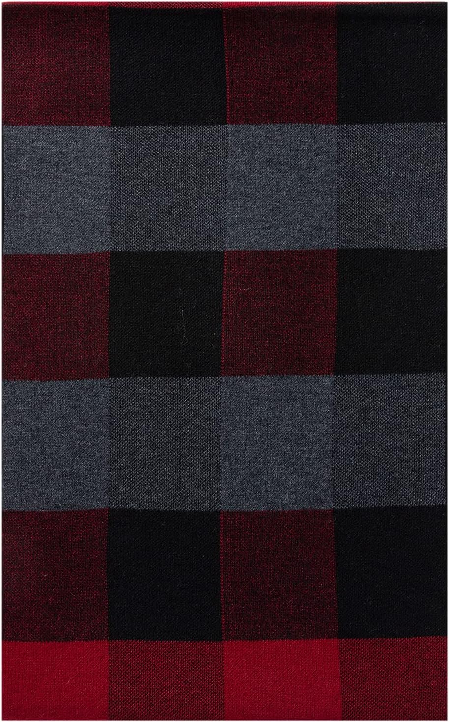 Merino Wool Scarf for Men, Tartan Warm Lightweight Plaid Winter Long Scarves w/Gift Box - Image 2