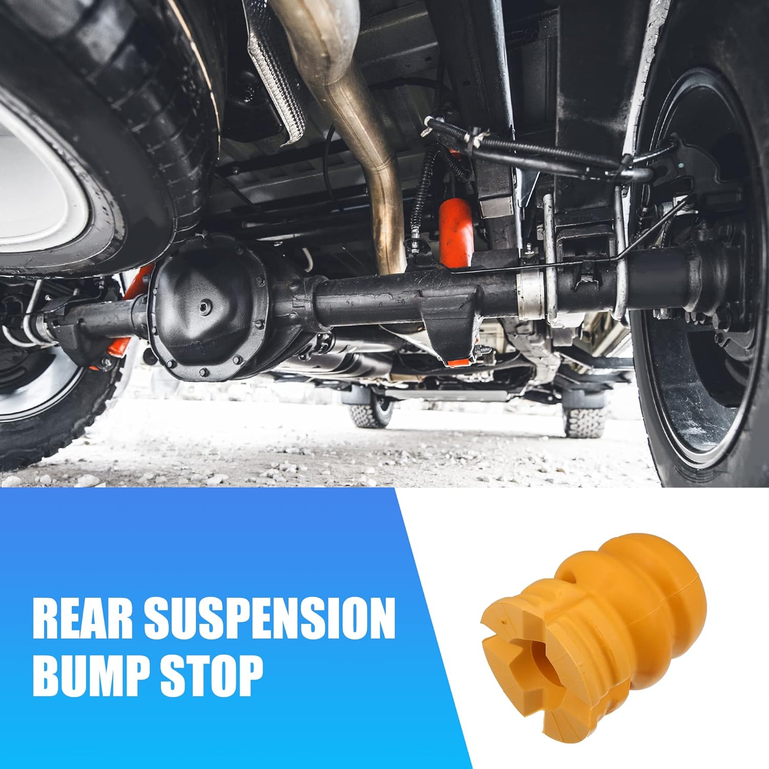 X AUTOHAUX 2pcs 4.3 Inch Rear Suspension Bump Stop Strut Bumper Bump Stop for Kia Sorento 2002-2009 55151-3E001 Rubber Orange