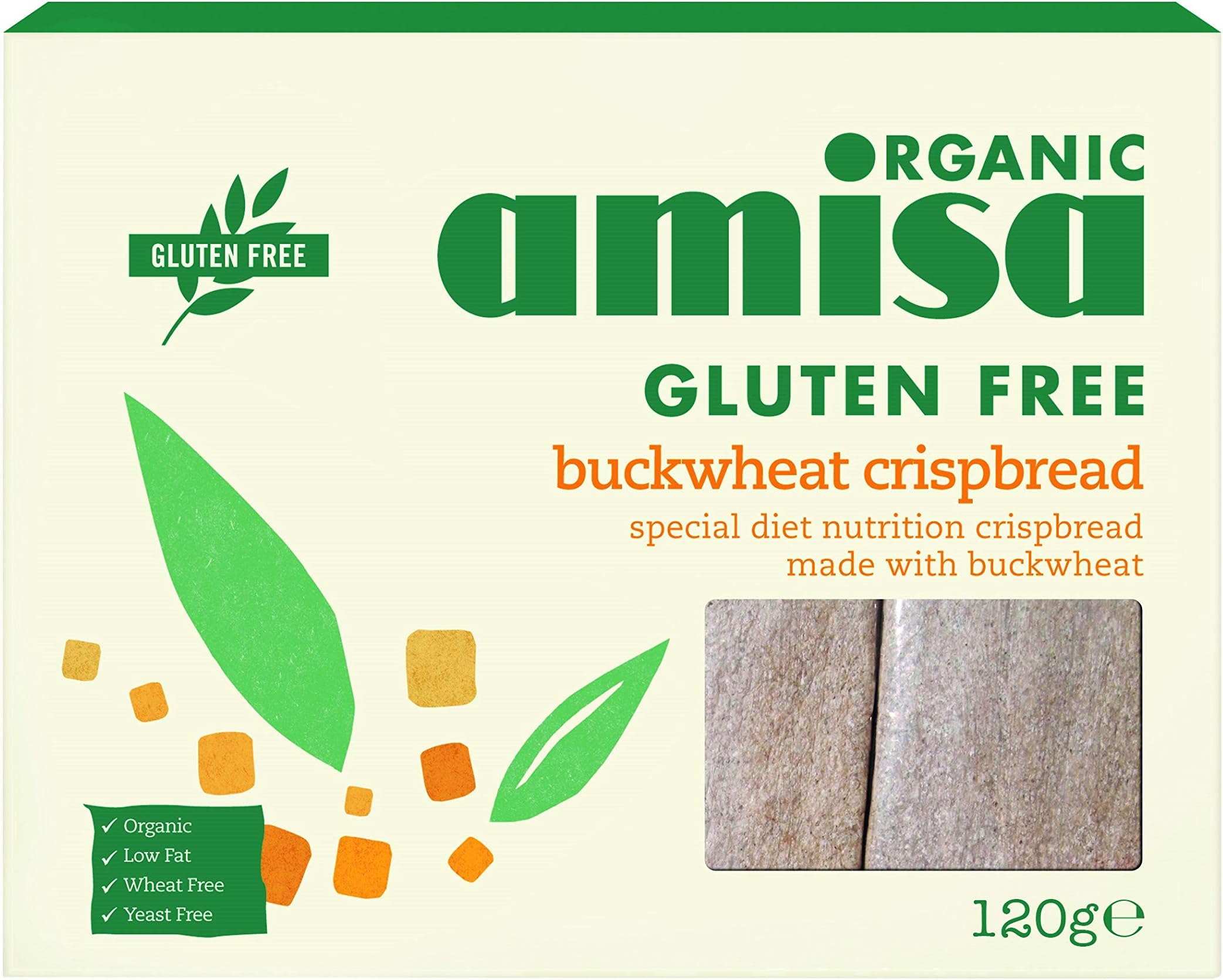 Amisa Organic Gluten Free Crispbread - Buckwheat (150g) - Pack of 6
