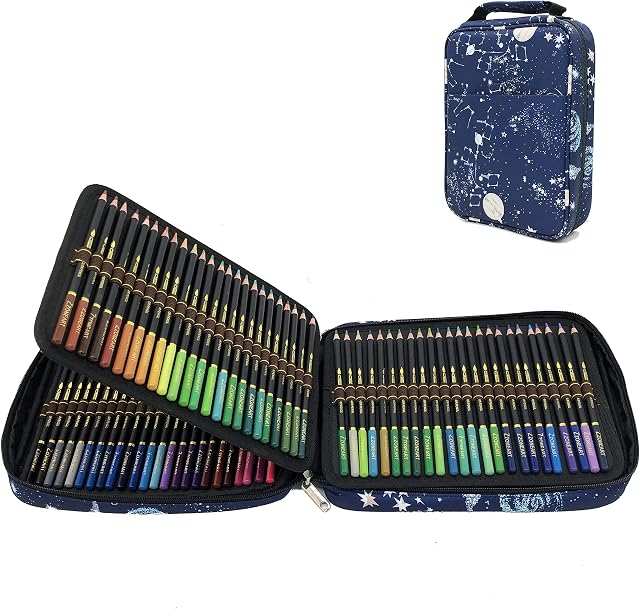 Watercolour Pencils, Set of 120 Coloured Drawing Pencils for Artists, Adults in Bright Assorted Shades, for Colouring, Blending Layering and Creating Paintings