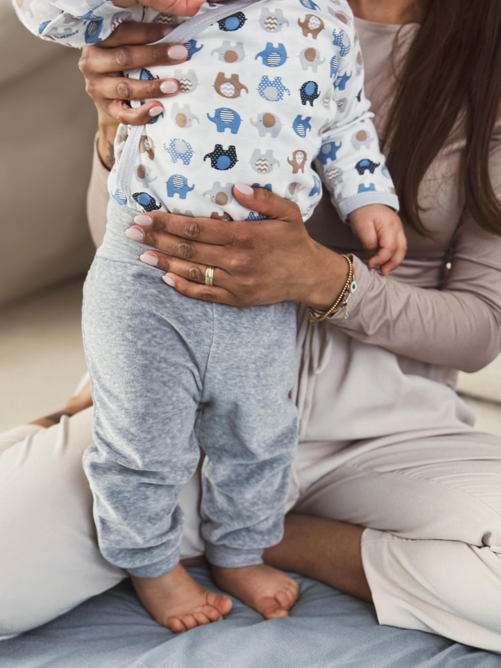TupTam Pantaloni Bambino Invernali 3 Pezzi – Pantaloni Tuta Bambino in Cotone Morbido con Polsini