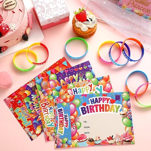 Miniatura 3 de Junkin 32 pulseras con certificado de estudiante de estrella, regalo de reconocimiento de certificado de feliz cumpleaños, felicitaciones premio del