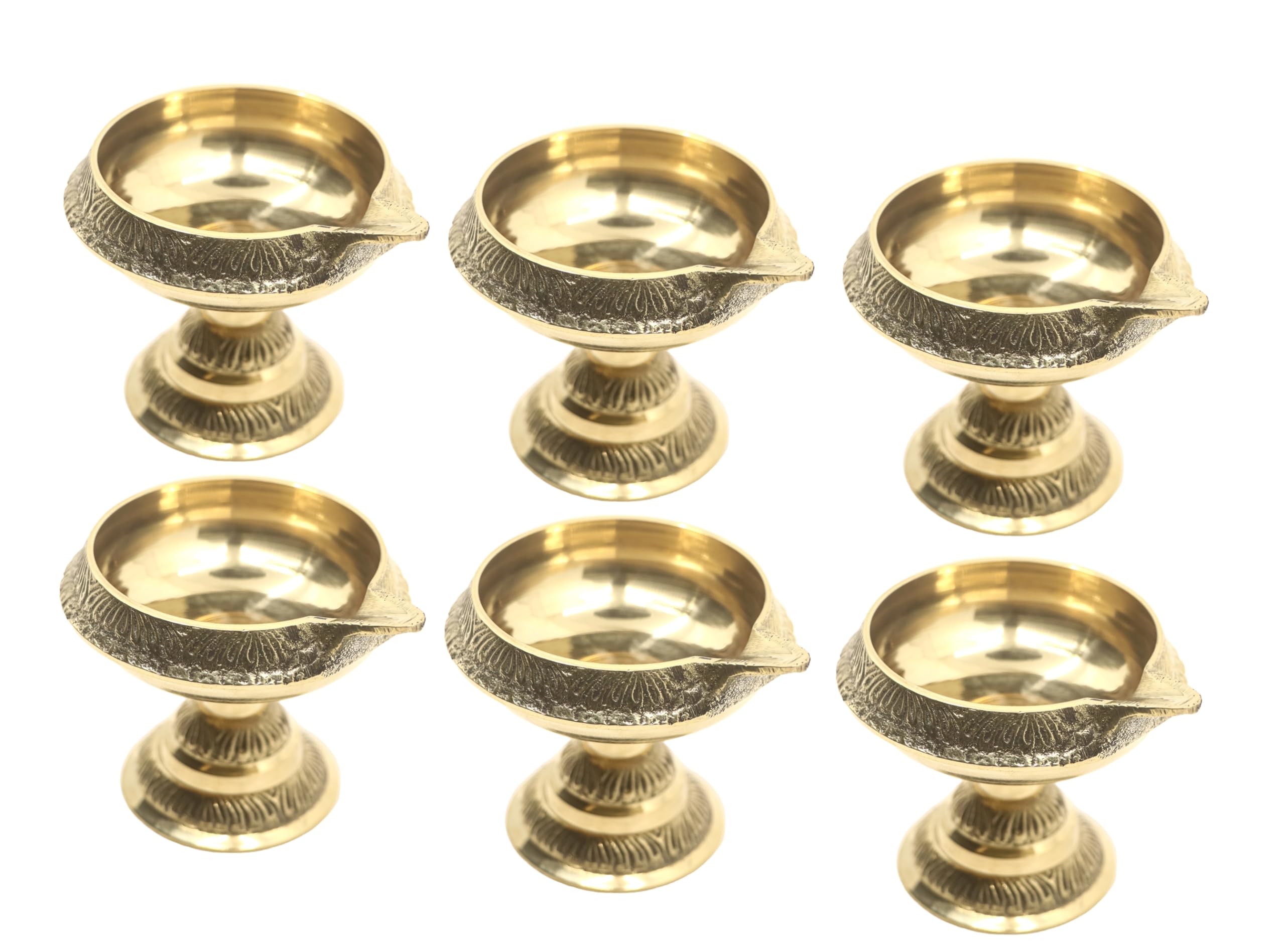 Puyangam Kuber Brass Diya with Stand (6cm Dia, 6) (B0CWDK25R3) Amazon Price History, Amazon Price Tracker