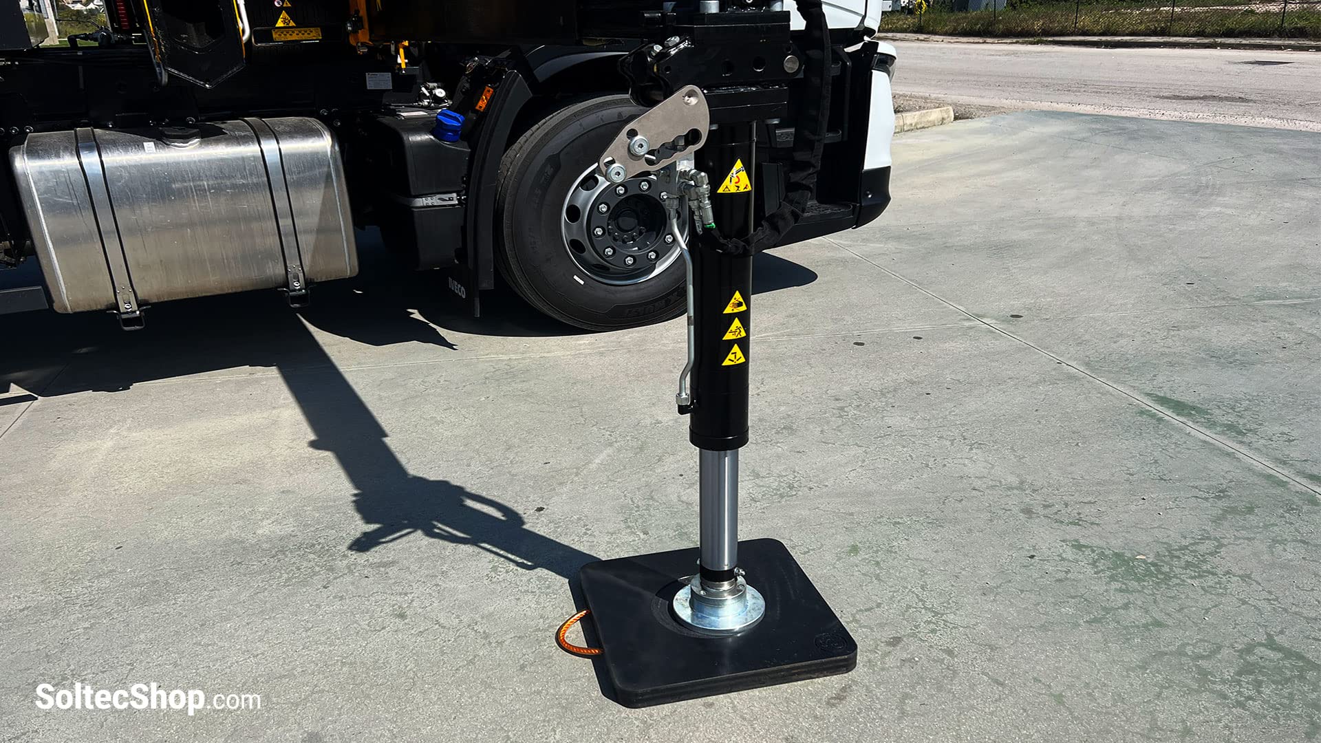 Coppia di Pedane 40x40x5 cm per Piedi Stabilizzatori Gru, Basi d'Appoggio per Gru in Polietilene Nero Facili da Trasportare