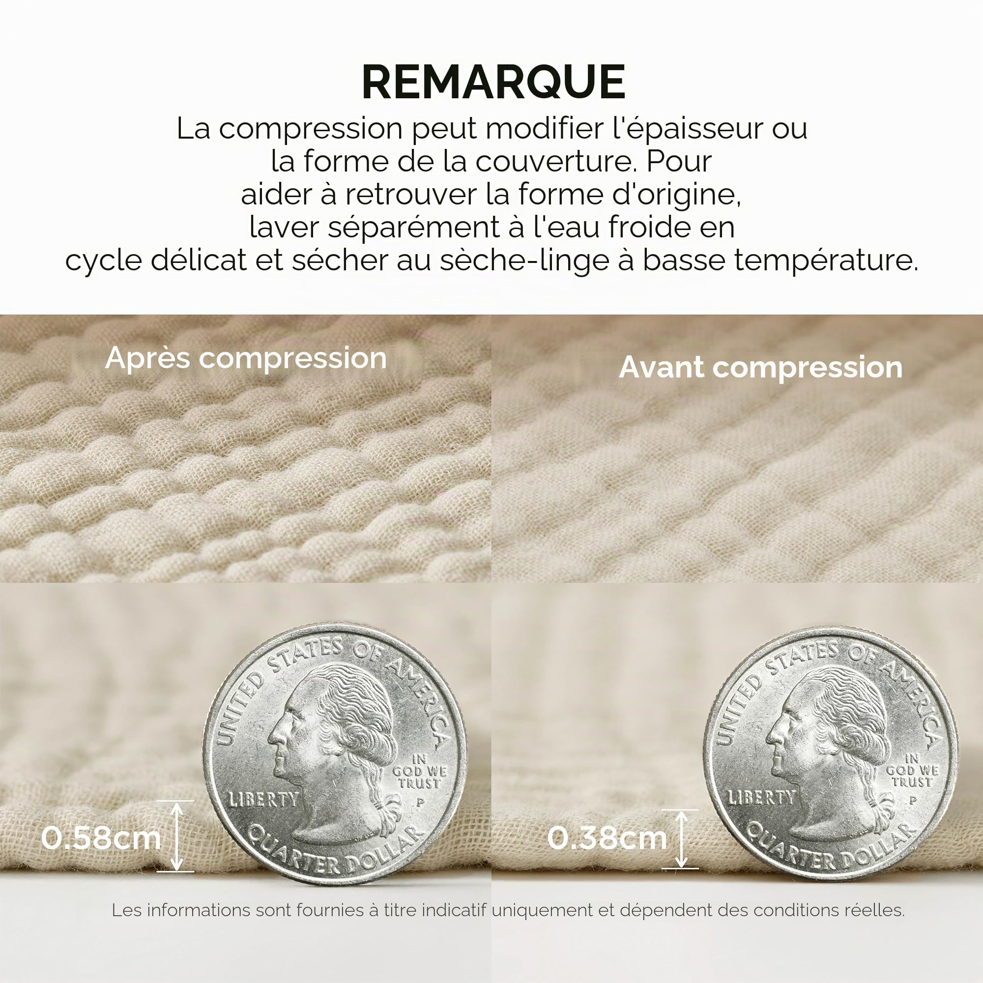 BEDSURE Couverture Mousseline 100% Coton - 4 Couches, Beige, 220x240 | Tissu Respirant Et Léger, Conçu Pour Une Utilisation Polyvalente Dans Le Salon, La Chambre Et L’Extérieur