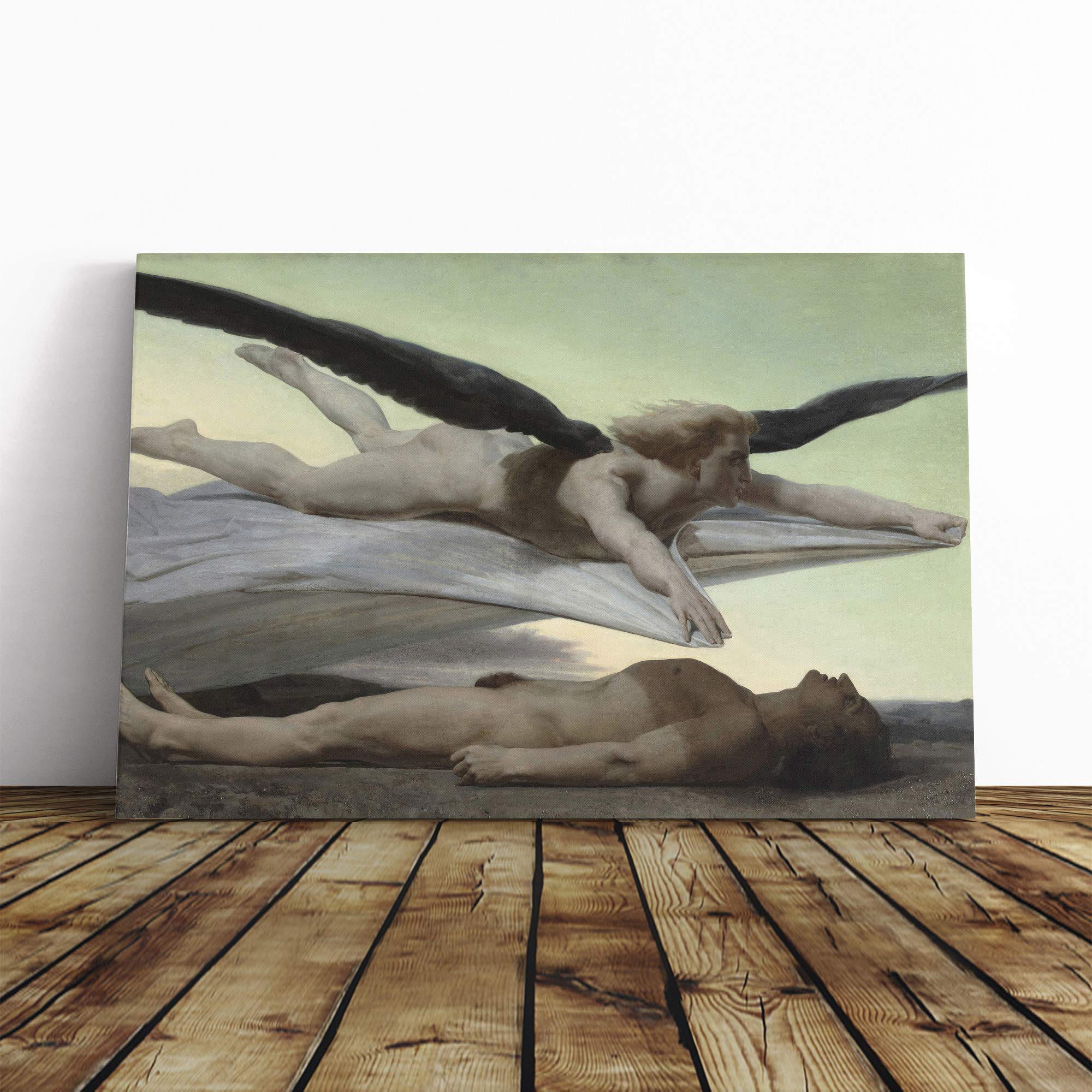 William Adolphe Bouguereau Equality Before Death Canvas Print | Gallery Wrapped 30mm Frame Wall Art | 24x16 inches | Ready to Hang | Modern Picture | Living Room Bedroom Lounge Office