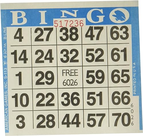 Papel de bingo azul 1on (500 hojas), tarjetas incluidas