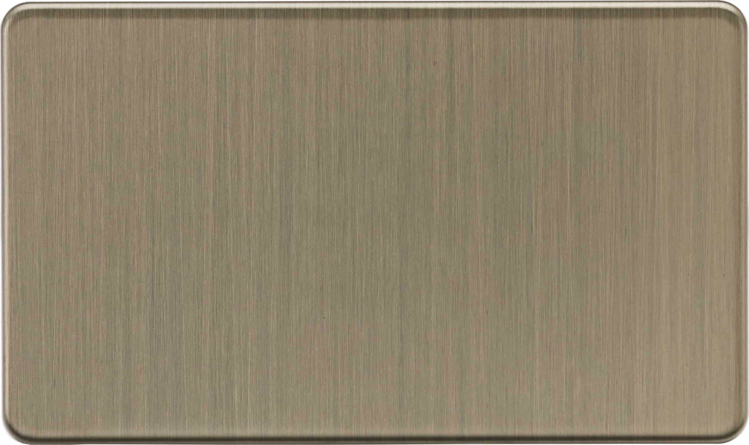Knightsbridge 2G Blanking Plate - Antique Brass