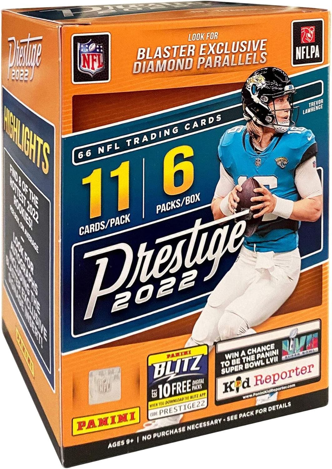 2022 Panini Prestige NFL Football Blaster Box (66 cards/bx) Look for Blaster Exclusive Diamond Parallel and Rookie Cards and Autos Superior Sports Investments Exclusive !