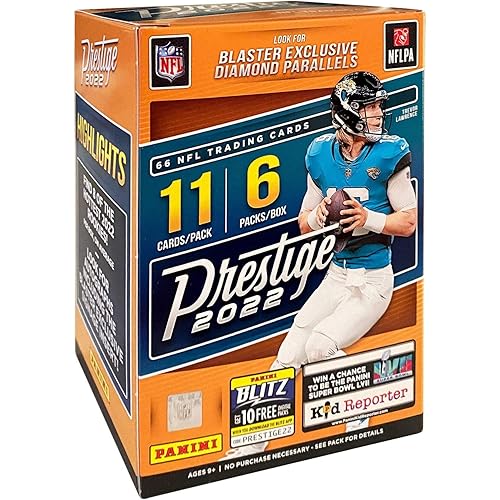 2022 Panini Prestige NFL Football Blaster Box (66 cards/bx) Look for Blaster Exclusive Diamond Parallel and Rookie Cards and Autos Superior Sports Investments Exclusive !