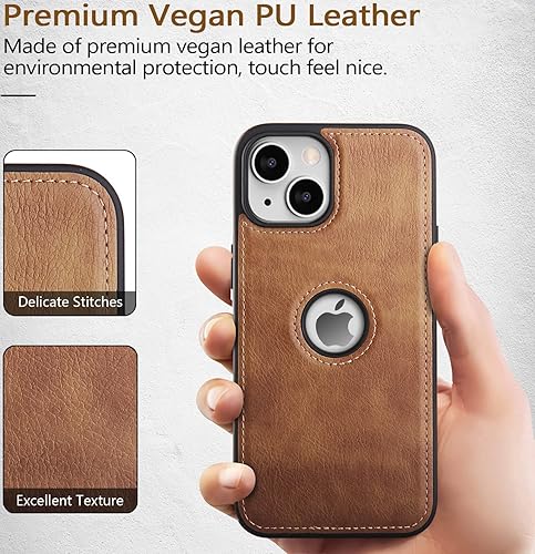 Miniatura 2 de Razstorm Funda protectora de cuero de lujo con diseño único para iPhone 14, antideslizante, resistente a los arañazos, ultra delgada, funda