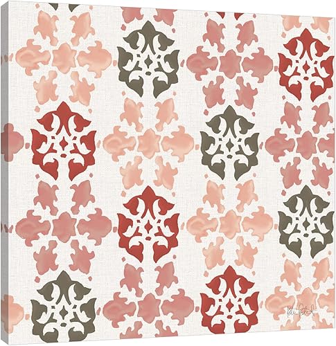 Jaxson Rea "Vintage Petals Pattern VA Gallery Wrapped Canvas by Katie Pertiet, 30" x 30"