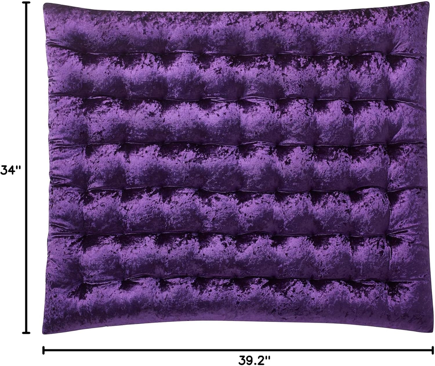 DormCo Rainha Cushion Tufted College Headboard - Velvet Crush - Dark Purple Reign