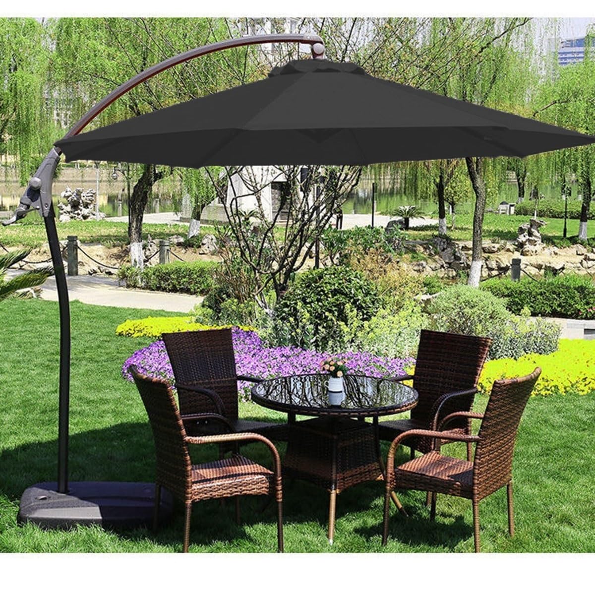 Zapasowy pokrowiec na parasol na wspornik, 6/8 żeberka, tkanina do parasola ogrodowego 2 m, 2,7 m, 3 m, trwały parasol tarasowy, baldachim